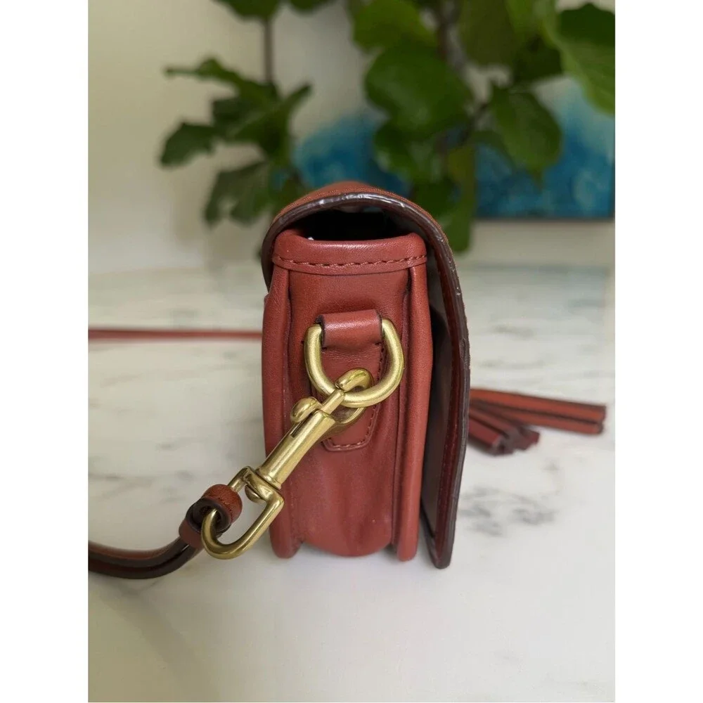 Coach Legacy Leather Penny Shoulder Crossbody Bag 19914 British Tan Cognac